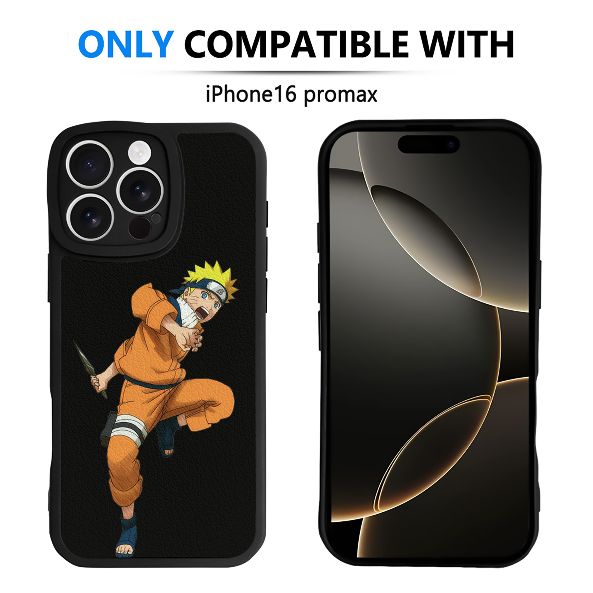 （画像用） NARUTO -ナルト- うずまき ナルト Uzumaki Naruto 【iPhone 16シリーズ対応】シリコンスマホケース（レザー調） 材質：シリコン